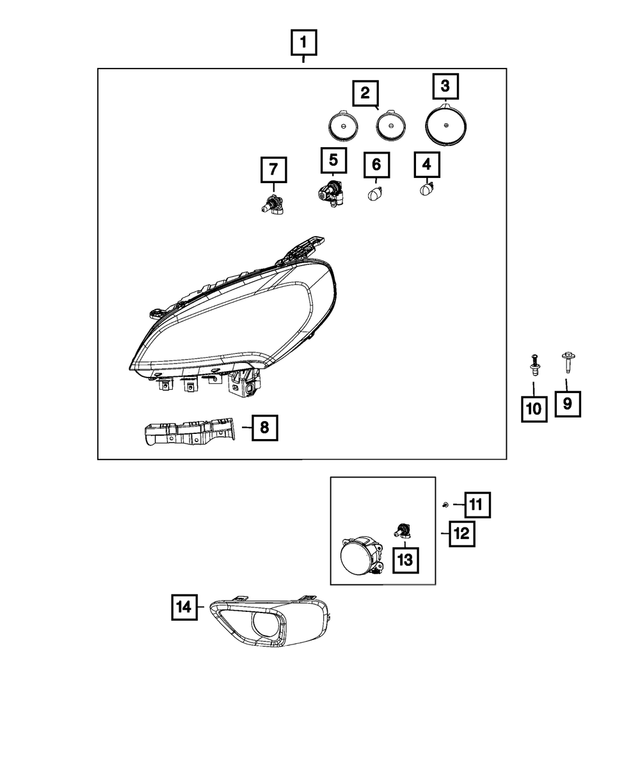 68307296AA - Electrical: Headlamp Cap for Mopar Image
