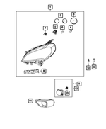 68307296AA - Electrical: Headlamp Cap for Mopar Image