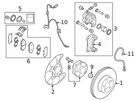 Front Brakes for 2008 Subaru Impreza #0