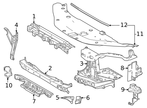 Radiator Support for 2024 Lexus LX600 #1