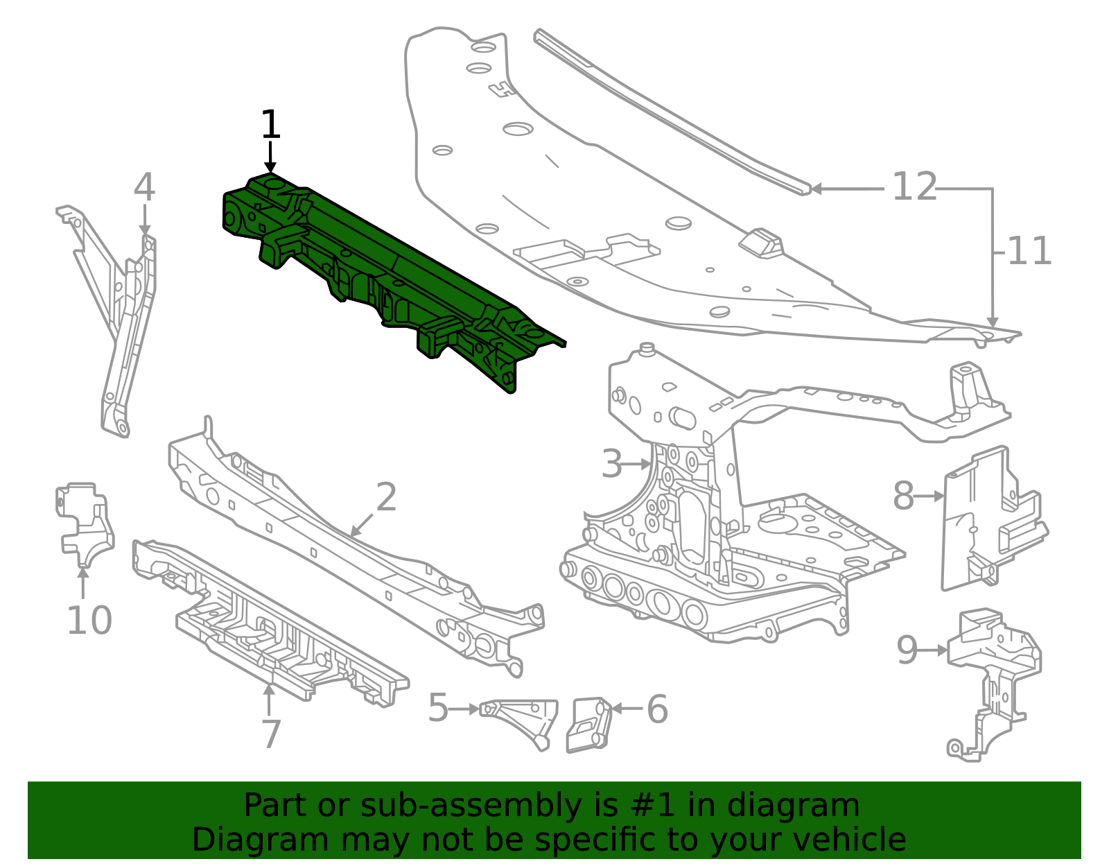 53205-60100 - 2022-2024 Lexus LX600 - Upper Tie Bar | My L Parts
