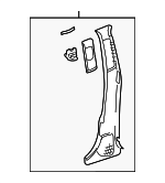 21969088259E54 - Body: Center Pillar Trim for Mercedes-Benz Image