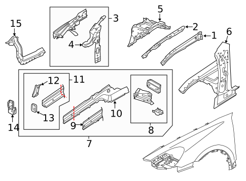 Structural Components & Rails for 2014 Porsche Cayenne #0
