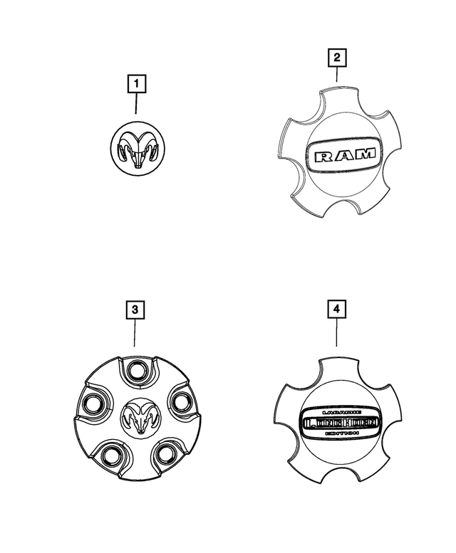 « 68171981AA – Wheels : Centre De Roue Enjoliveur pour Mopar Image »