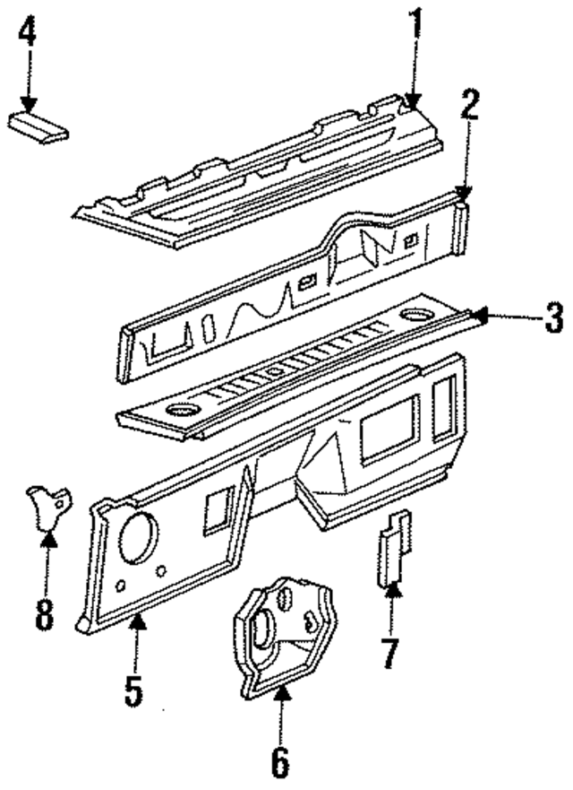 F3TZ1001610A - Body: Dash Panel for Ford Image