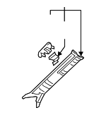 25769007007M85 - Body: Windshield Pillar Trim for Mercedes-Benz Image