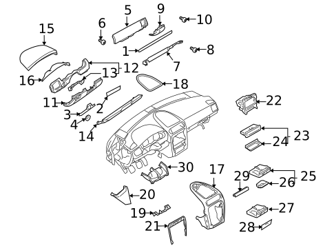Instrument Panel Components for 2010 Porsche Cayenne #0