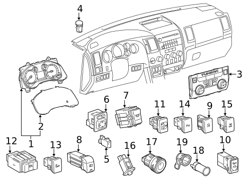 Instrument Panel for 2019 Toyota Tundra #1
