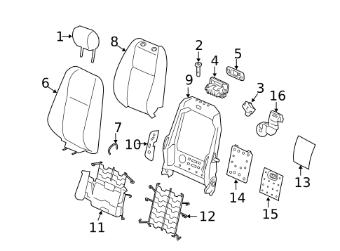 Driver Seat Components for 2021 Land Rover Discovery Sport #1