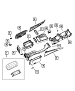 1KS46DX9AC - : Floor Console Panel, Right for Mopar Image