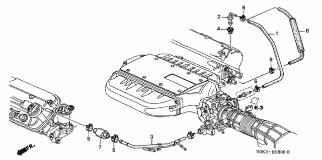 Breather Tube for 2003 Acura TL #0