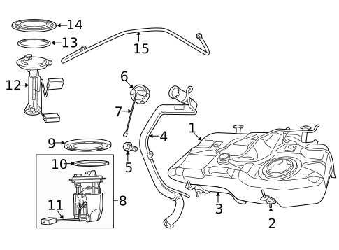 Fuel System Components for 2007 Jeep Patriot #0