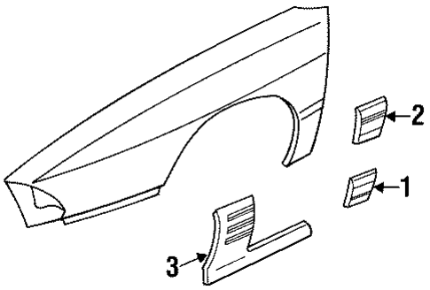 Exterior Trim - Fender for 1996 Pontiac Bonneville #0