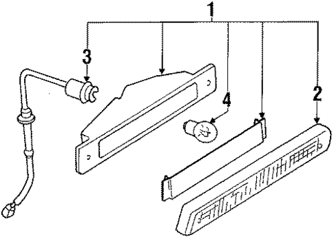 High Mount Lamps for 1992 Mazda MX-6 #1