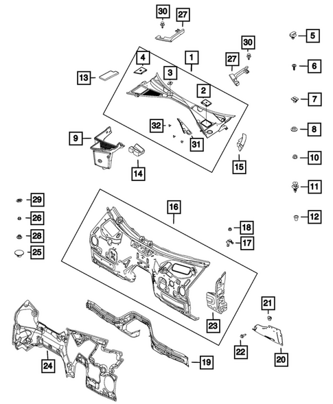 Cowl and Dash Panel for 2022 Alfa Romeo Giulia #0