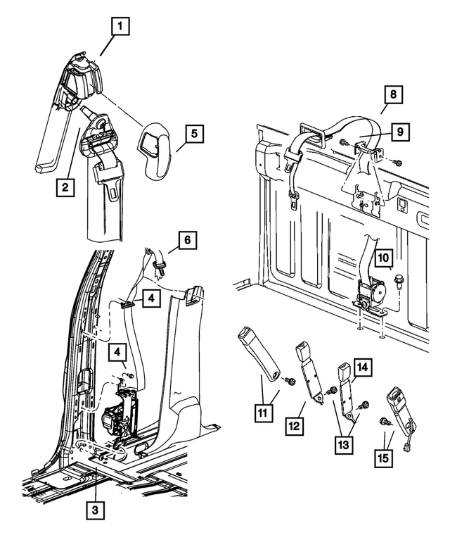 6036773AA - Restraints: Pan Head Screw for Mopar Image