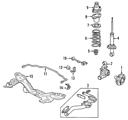 Rear Suspension for 2007 Honda CR-V #0