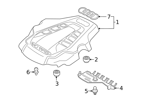 Engine Appearance Cover for 2018 Audi A6 Quattro #0