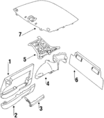 FB686845009 - Body: Door Trim Panel for Mazda: RX-7 Image