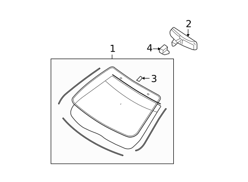 Glass - Windshield for 2011 Mercury Milan #0