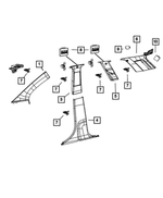 1BG09DW1AC - Interior Trim: A Pillar Molding, Left for Mopar Image image