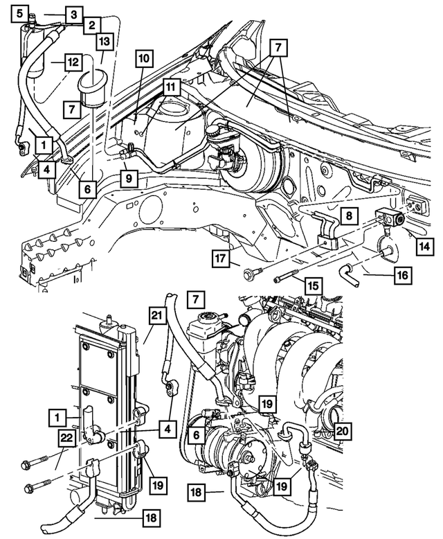 « 5014582AE –  : Climatisation Condenseur pour Mopar Image »