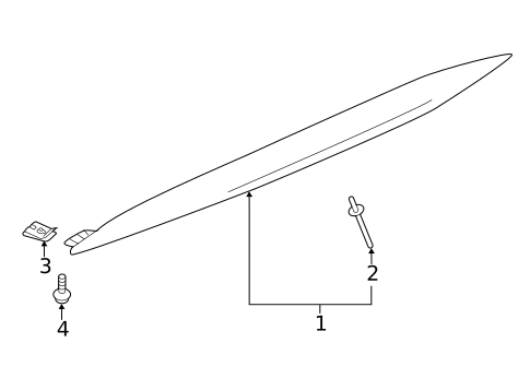 Exterior Trim - Pillars for 2019 Chevrolet Silverado 1500 #1