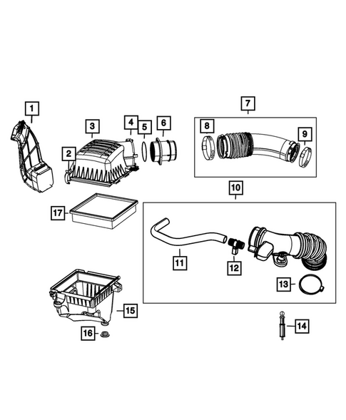 Air Cleaner for 2015 Jeep Grand Cherokee #0