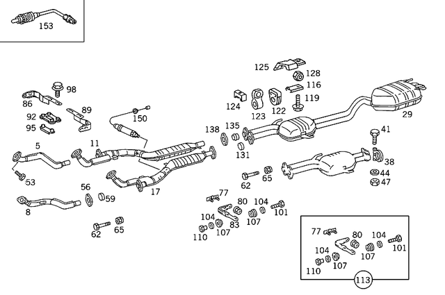 1404902020 - Exhaust System: Exhaust Pipe for Mercedes-Benz: 600SEL Image