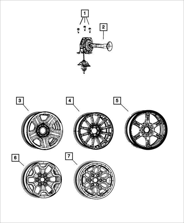 68266719AB - Wheels: Spare Tire Carrier Winch for Mopar Image