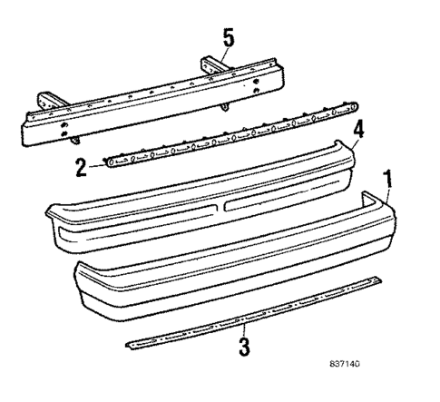 Bumper & Components - Rear for 1984 Toyota Starlet #0