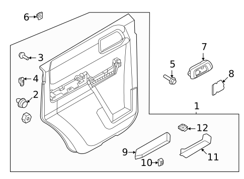 Interior Trim - Rear Door for 2022 Ford Bronco #0