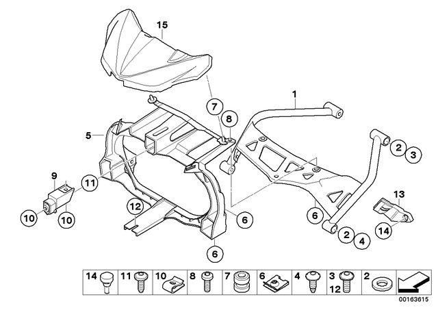 46637695475 - : Instrument Cover          for BMW-Motorrad Image