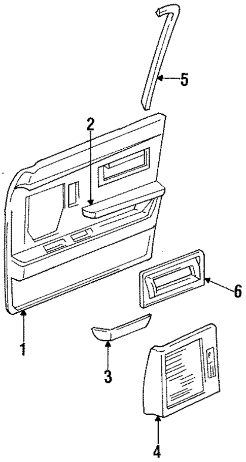 Interior Trim - Front Door for 1993 Chrysler Imperial #0