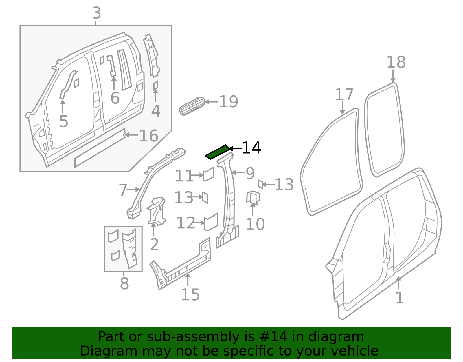 Rail Reinforced 55372469AA | Mopar Parts Canada