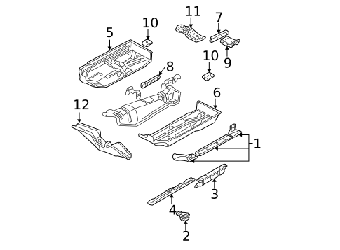 Floor & Rails for 2003 Volkswagen Jetta #0
