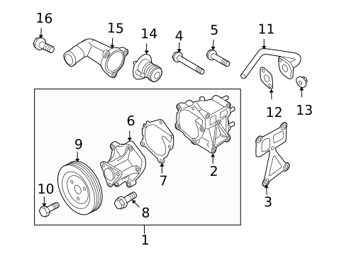 Water Pump for 2010 Hyundai Genesis Coupe #0