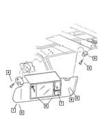 5HG78XDBAD - Interior Trim: Illuminated Visor, Right for Mopar Image
