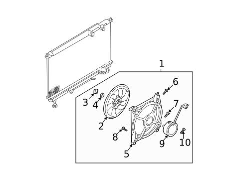Cooling Fan for 2003 Hyundai Sonata #1