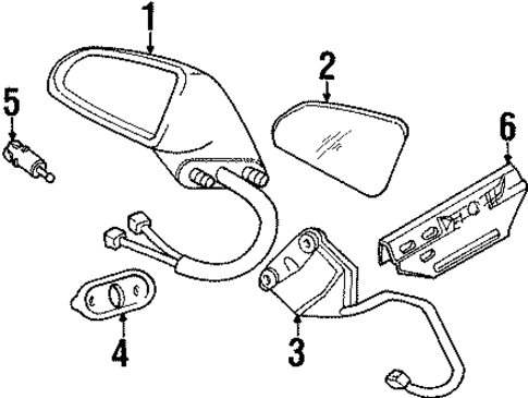Outside Mirrors for 1995 Pontiac Bonneville #0