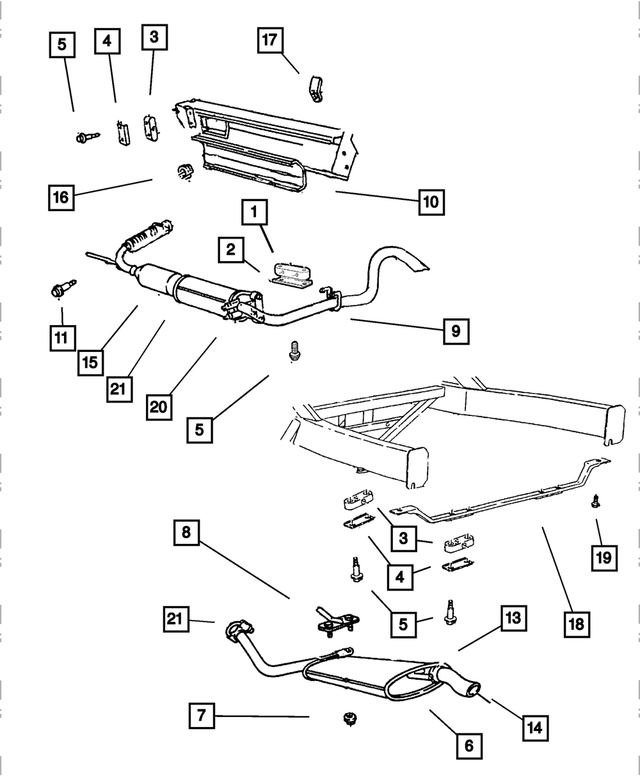 4854303AA - Exhaust: Exhaust Resonator And Pipe, Left for Mopar Image