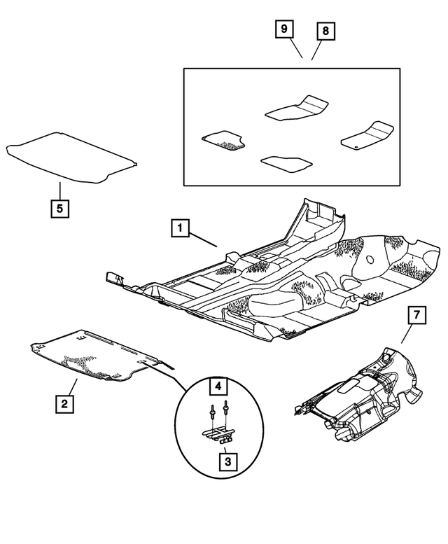 5086138AA - Interior Trim: Cargo Tie Down Loop for Mopar Image