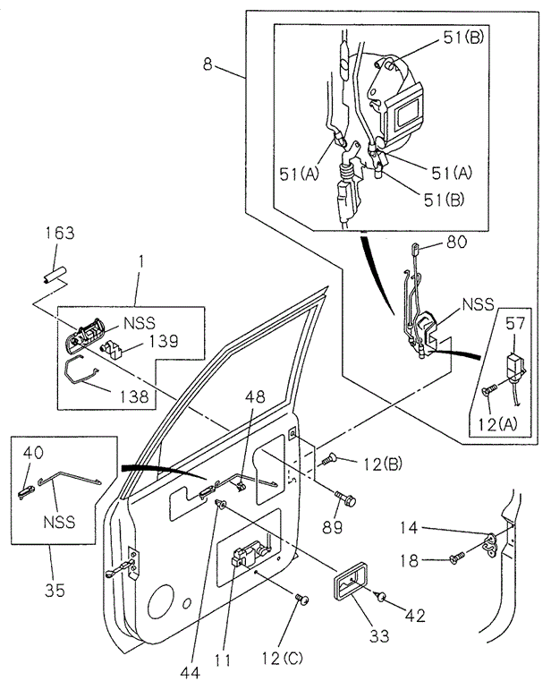 Front Door Locks for 1998 Acura SLX #0