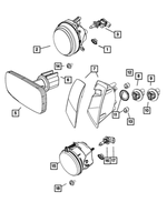5303874AE - Electrical: Headlamp, Right for Mopar Image