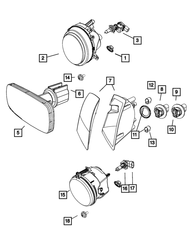 5303875AE - Electrical: Headlamp, Left for Mopar Image image