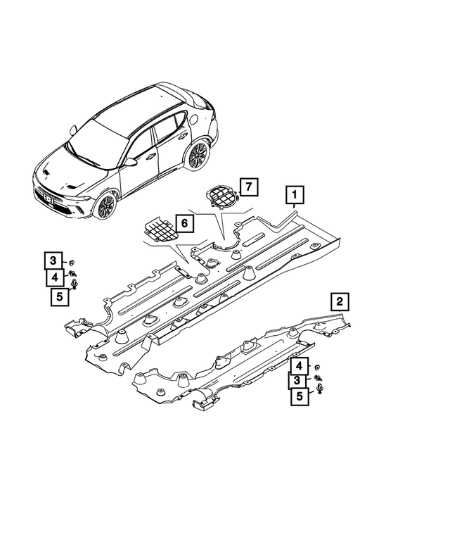 68607045AA - Body Sheet Metal Except Doors: Floor Pan Shield for Mopar Image