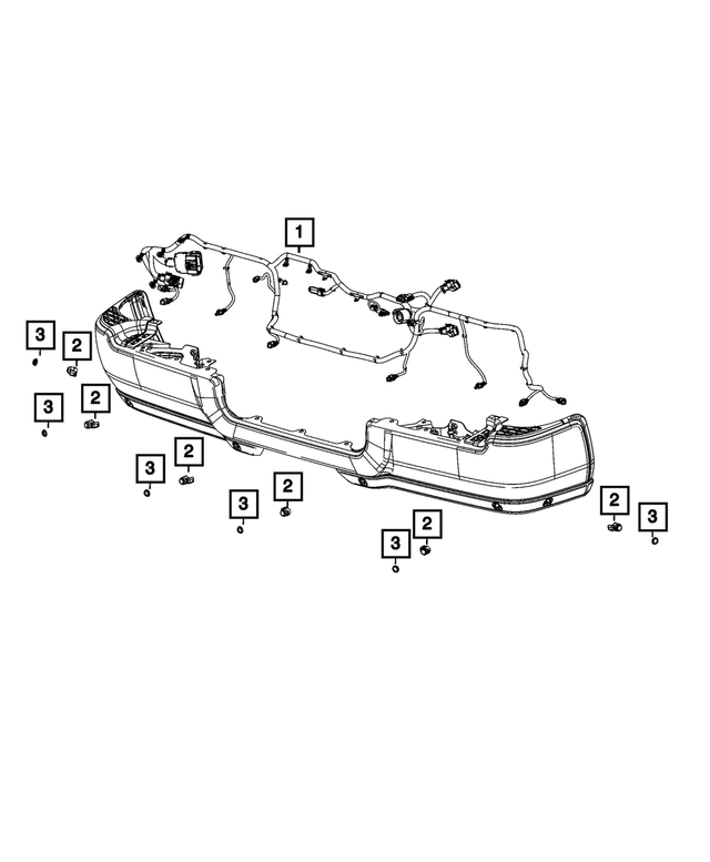 68521410AB - Electrical: Rear Bumper Wiring for Mopar Image image