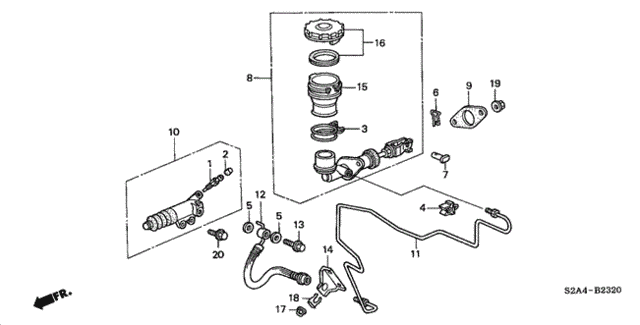 Clutch Master Cylinder (-'03) for 2002 Honda S2000 #0