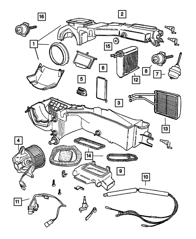 68028890AA - Air Conditioning &amp; Heater: Blower With Wheel Motor for Mopar Image
