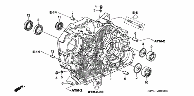 AT Torque Converter Case ('01-'02) for 2002 Acura MDX #0